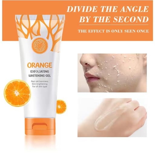 Orange Exfoliating Gel gently removes dead skin cells, dirt, and impurities to reveal smoother, brighter, and healthier-looking skin