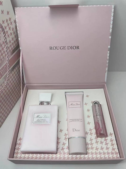 Dior Self Care Gift Set – Body Milk, Hand Cream & Lip Glow Balm