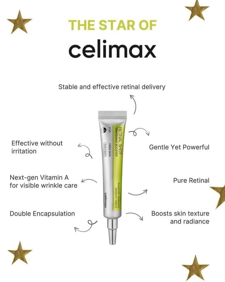 Celimax The Vita A Retinal Shot Tightening Booster For Melasma, Wrinkles & Fine Lines, Firmer Skin 15mL