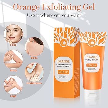 Orange Exfoliating Gel gently removes dead skin cells, dirt, and impurities to reveal smoother, brighter, and healthier-looking skin
