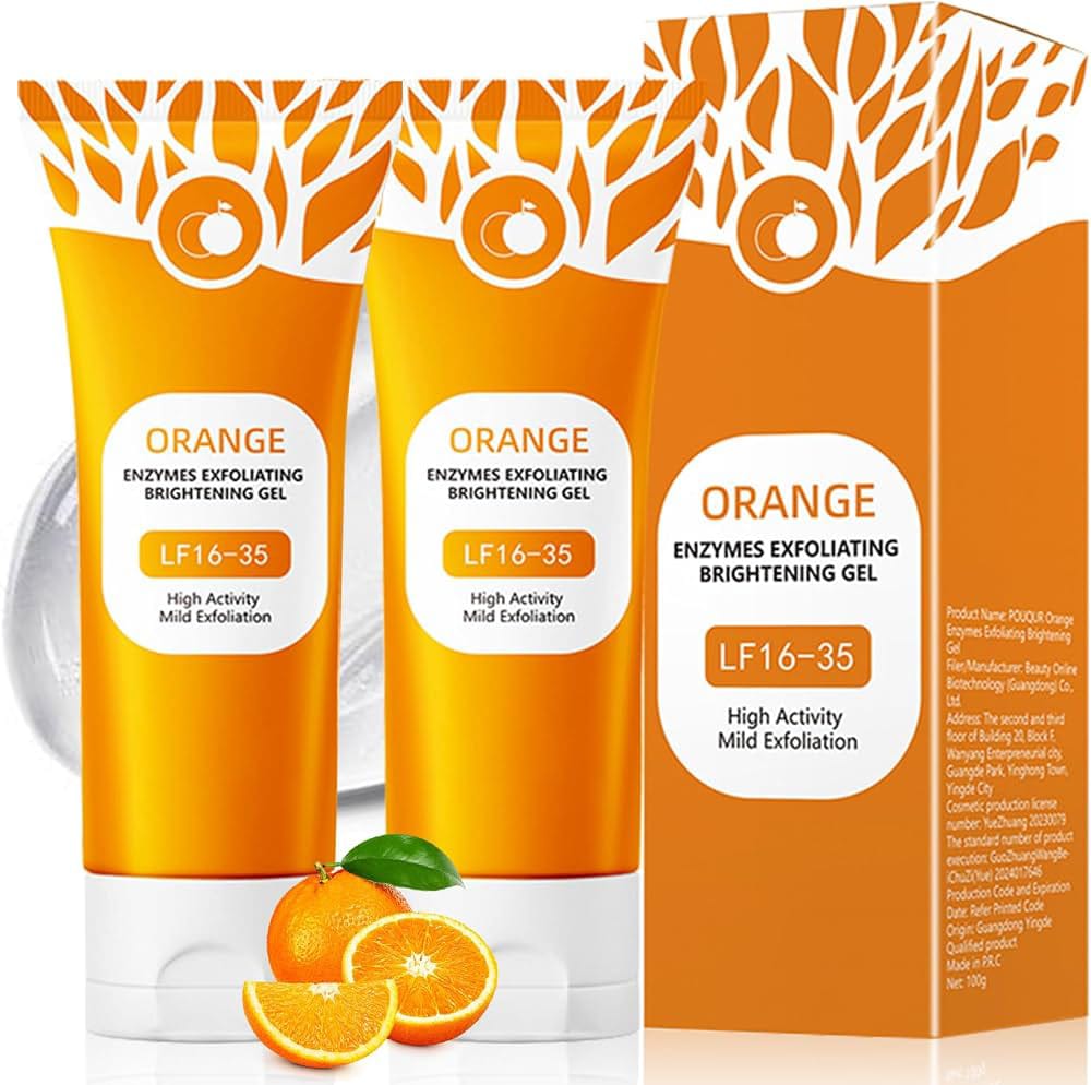 Orange Exfoliating Gel gently removes dead skin cells, dirt, and impurities to reveal smoother, brighter, and healthier-looking skin