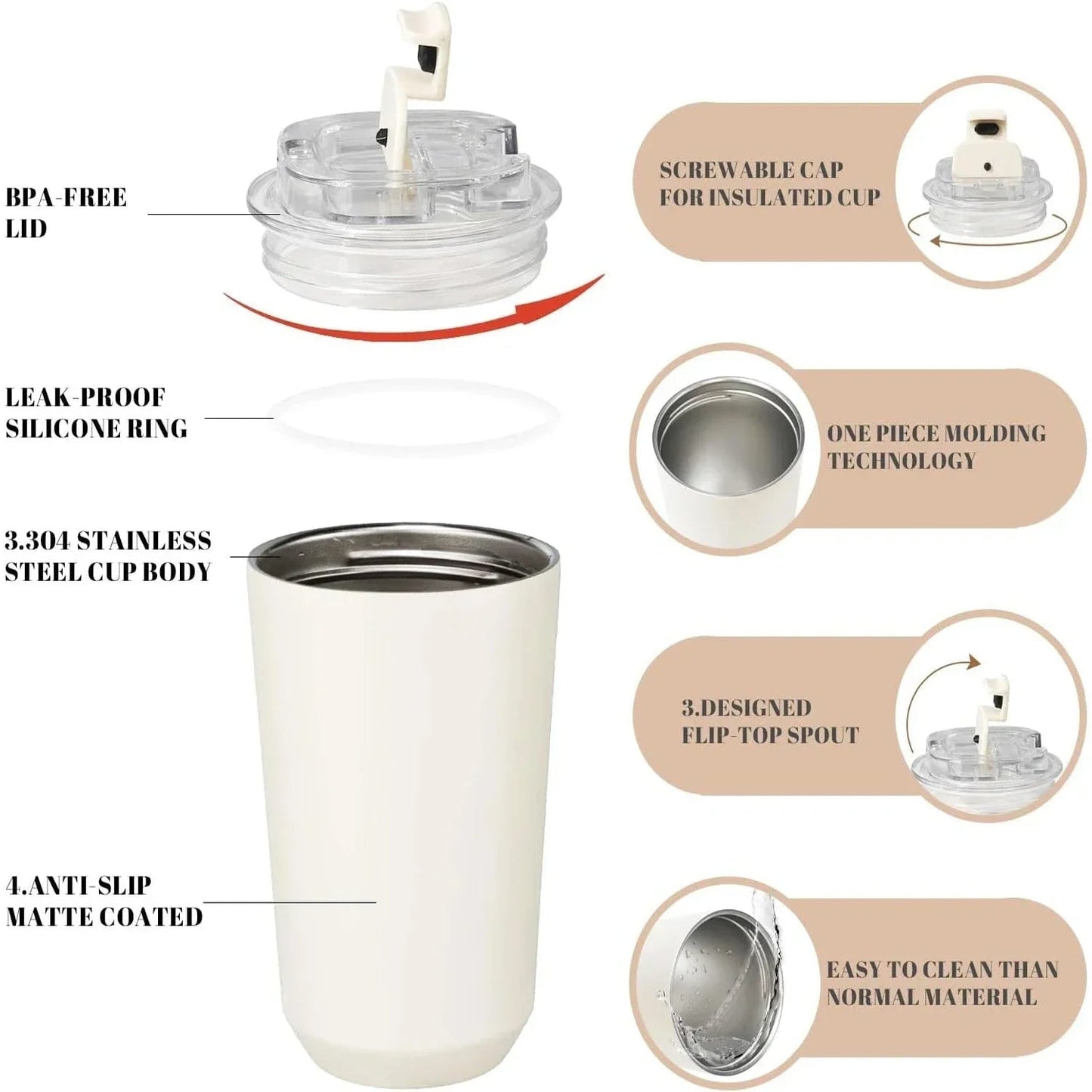 SMEG - Stainless Steel Vacuum Insulated Tumbler Mug